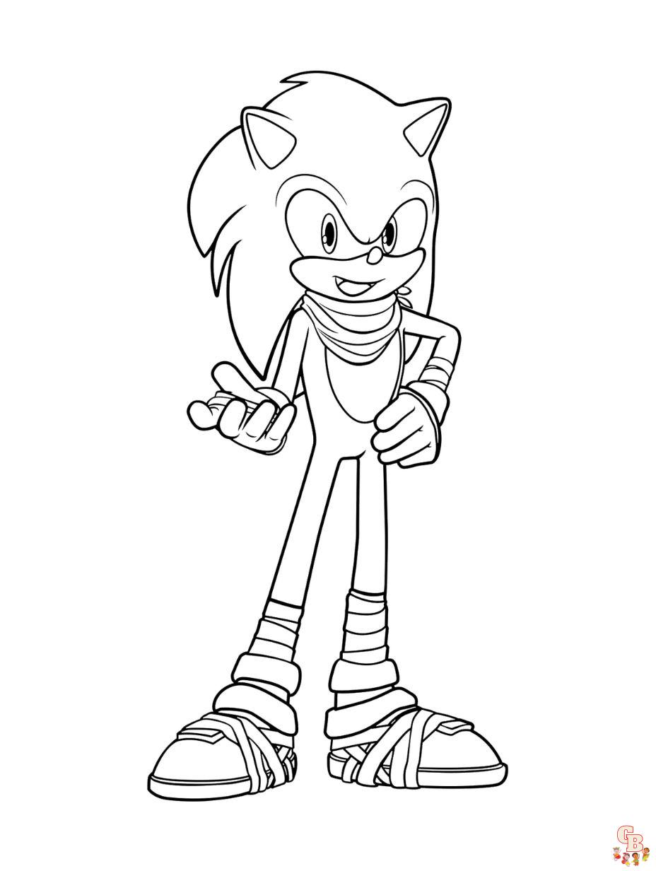 Handsome Sonic Coloring Pages