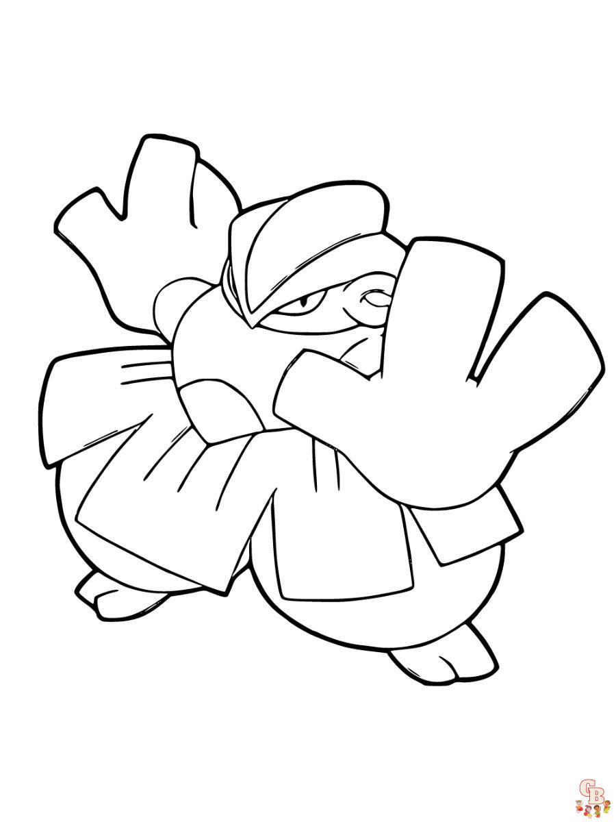 Hariyama coloring pages