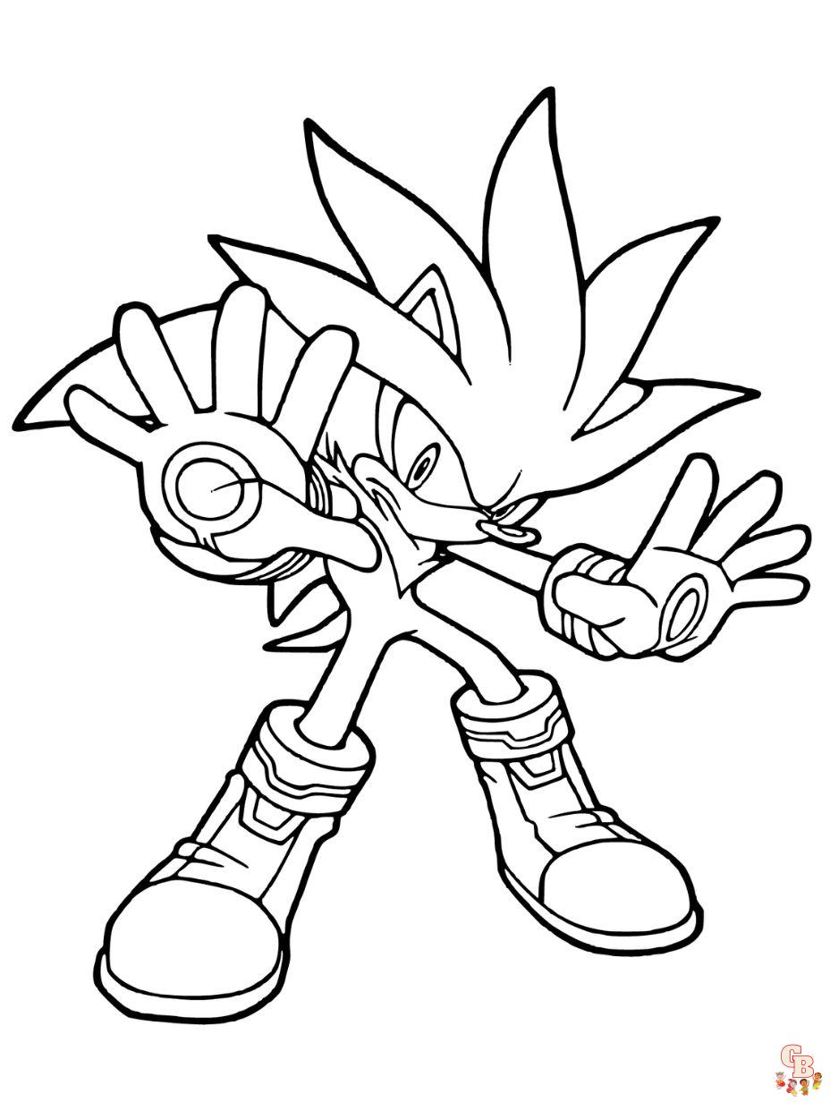 Hold On Shadow Sonic Coloring Pages