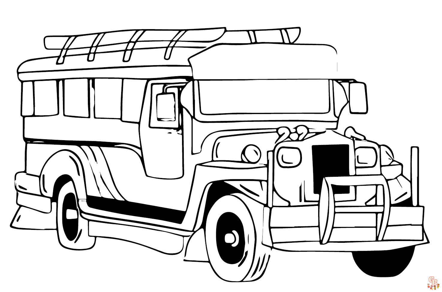 Jeepney coloring pages printable free