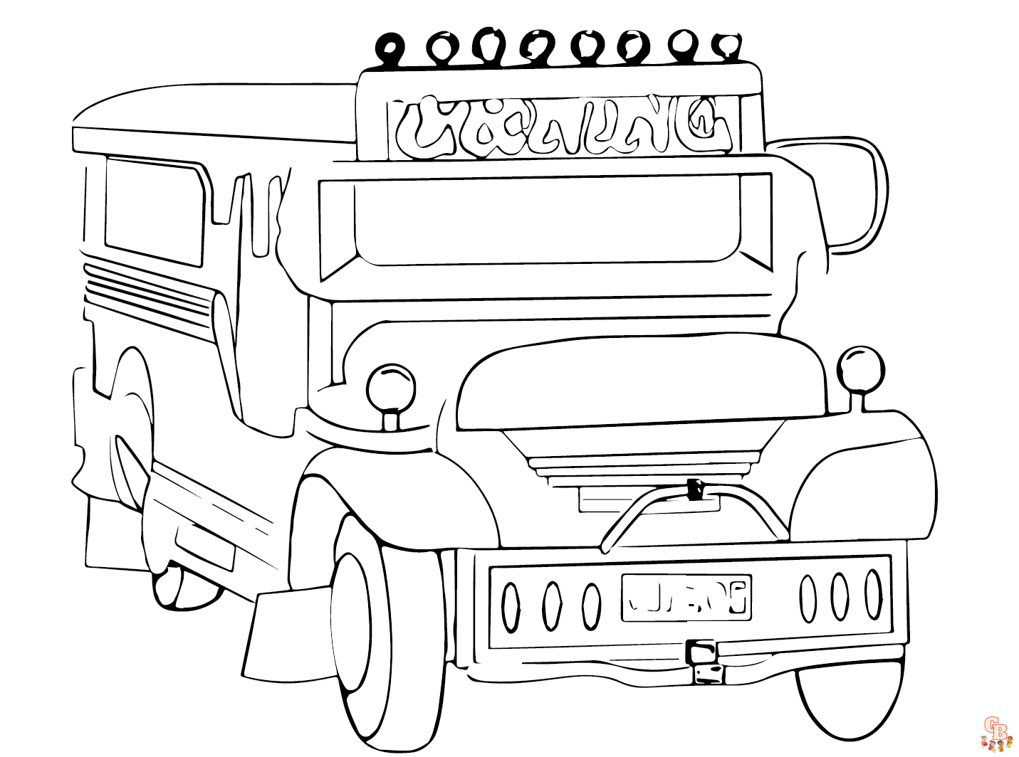 Jeepney coloring pages printable