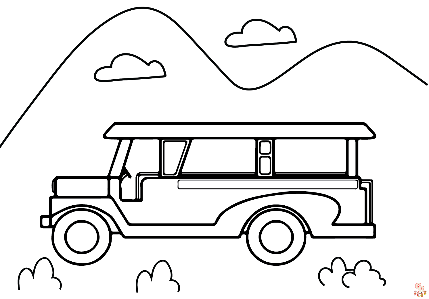 Jeepney coloring pages to print