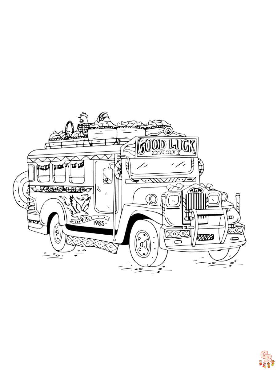 Jeepney coloring pages