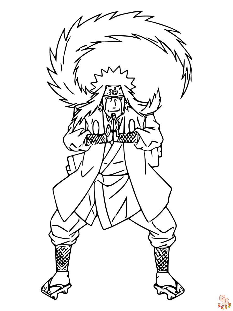 Jiraiya coloring page free