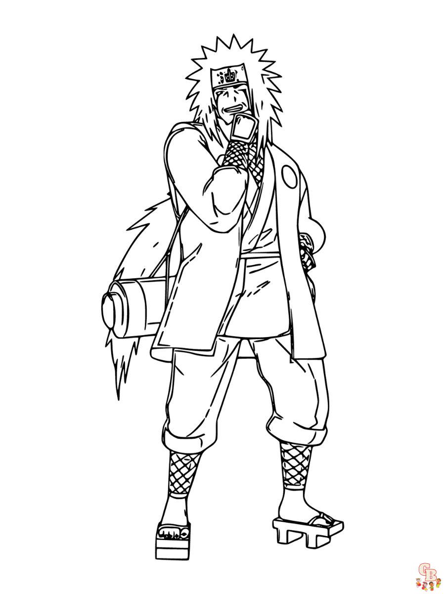 Jiraiya coloring pages free