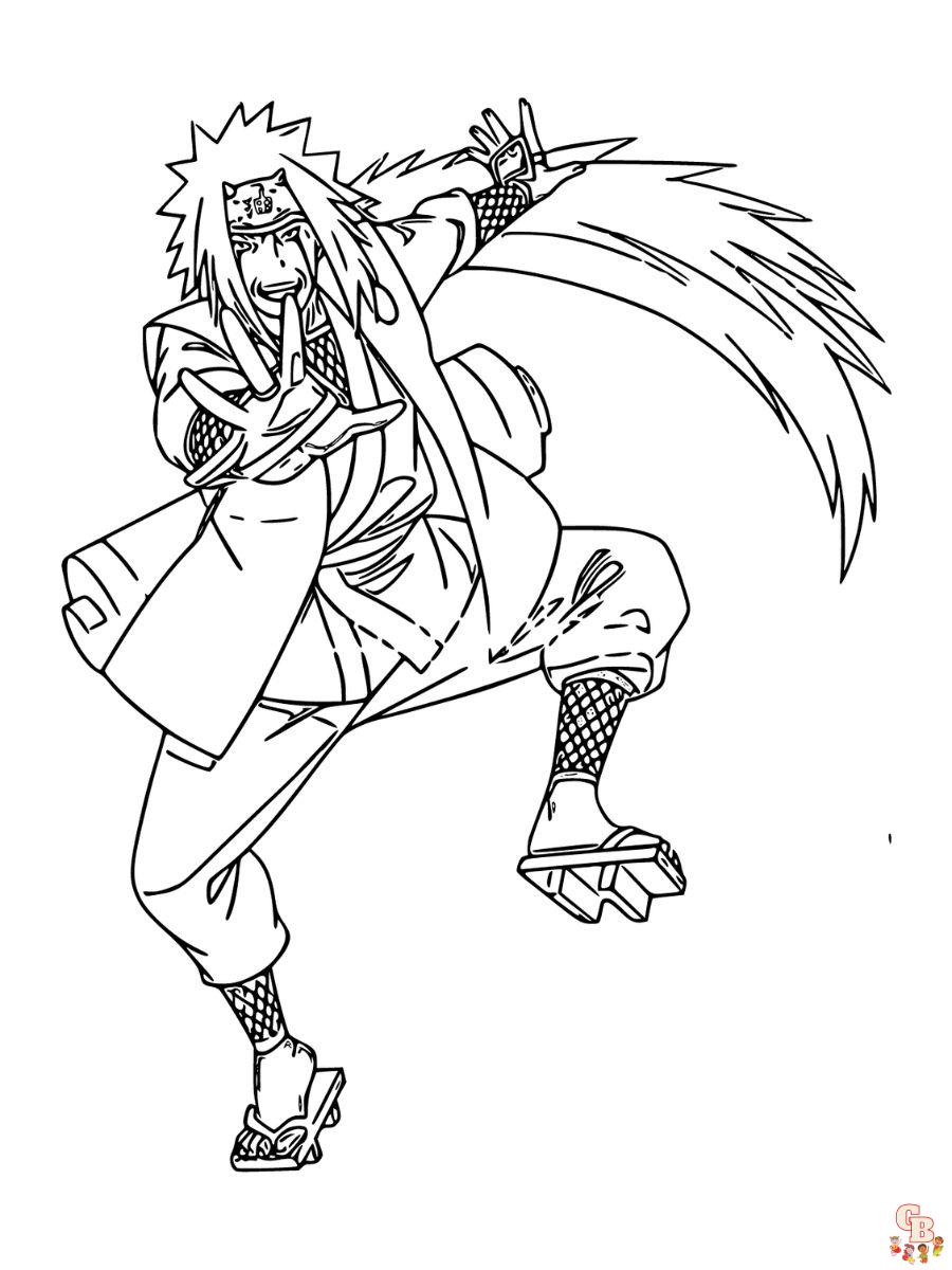 Jiraiya naruto coloring page