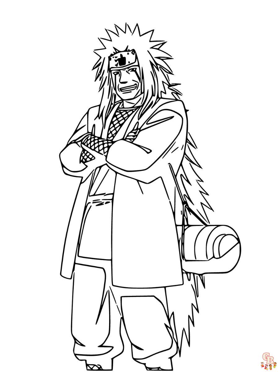 Jiraiya naruto coloring pages