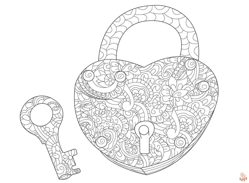 Key coloring pages free