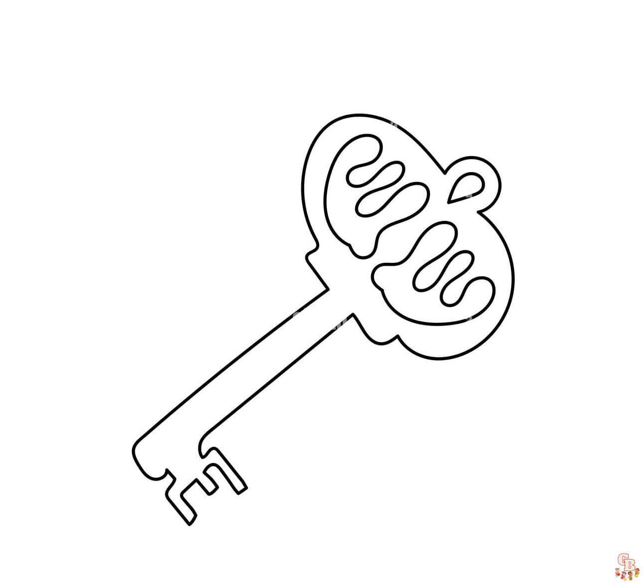 Key coloring pages printable