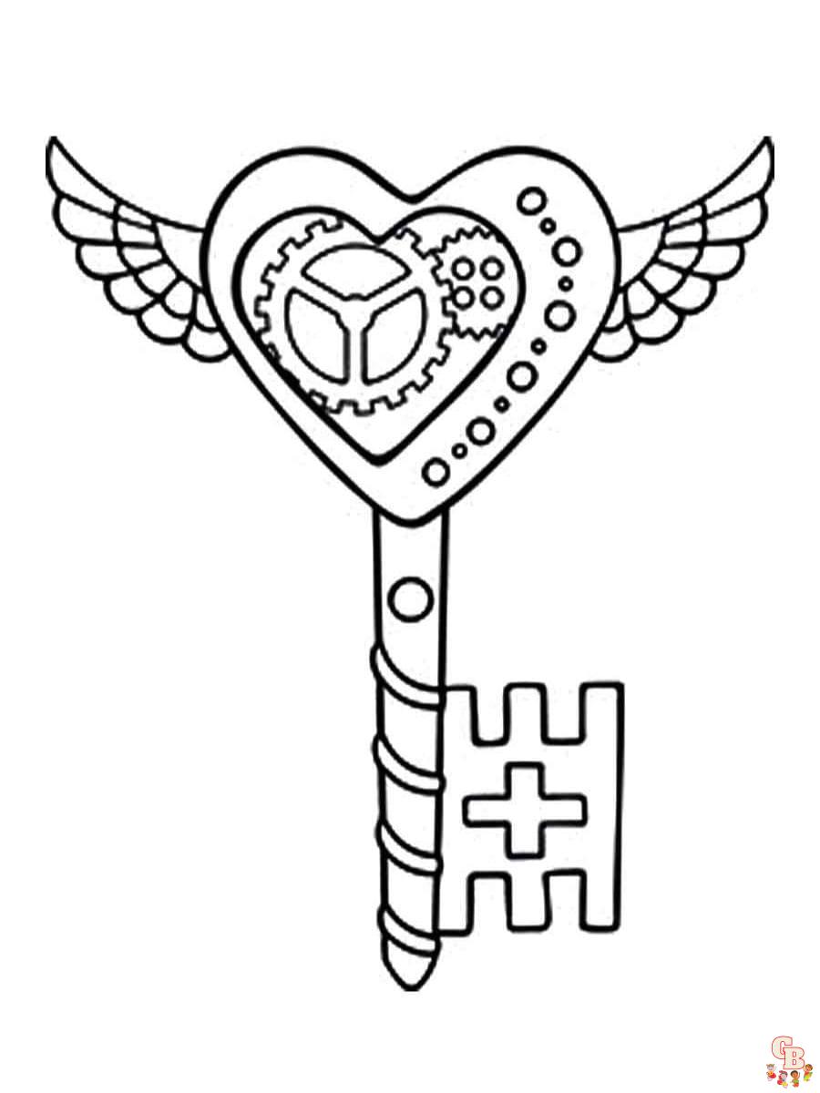 Key coloring pages