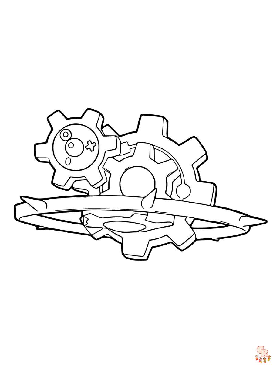 Klinklang coloring page