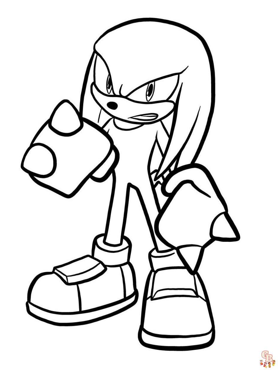 Knuckles Coloring Pages