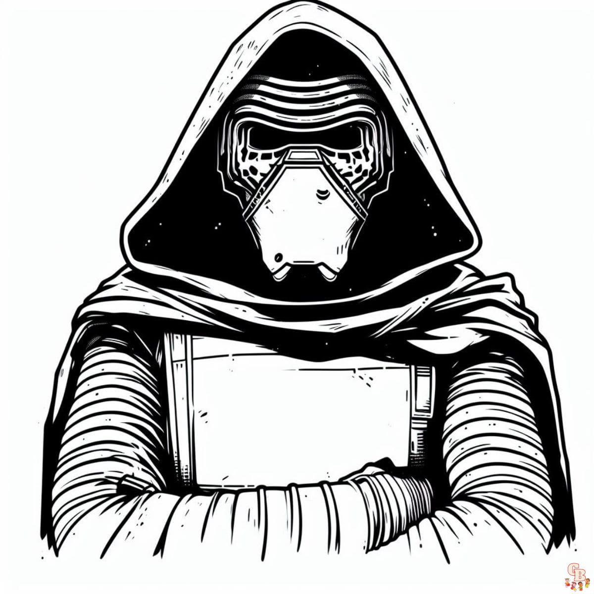 Kylo Ren Easy Coloring Pages