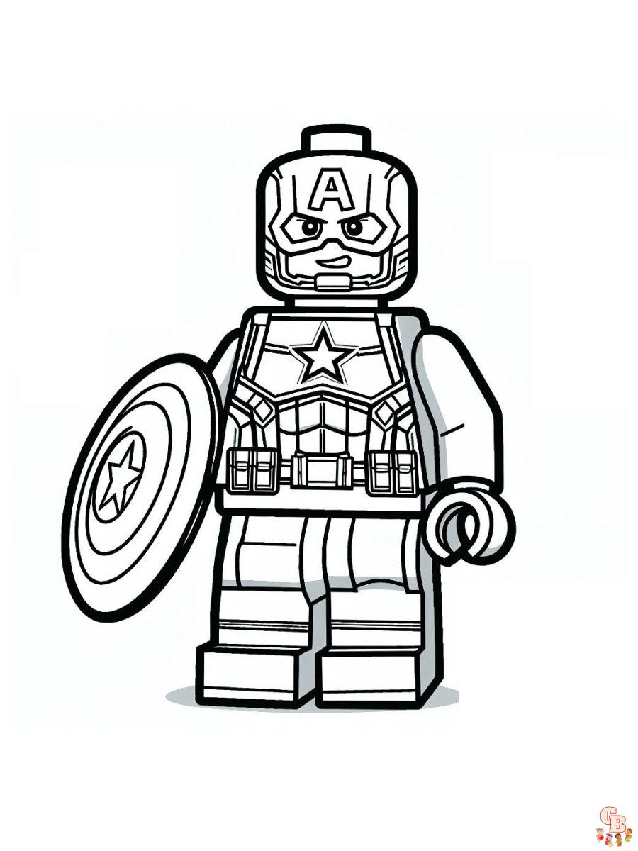 Lego Avenger Coloring Pages Free