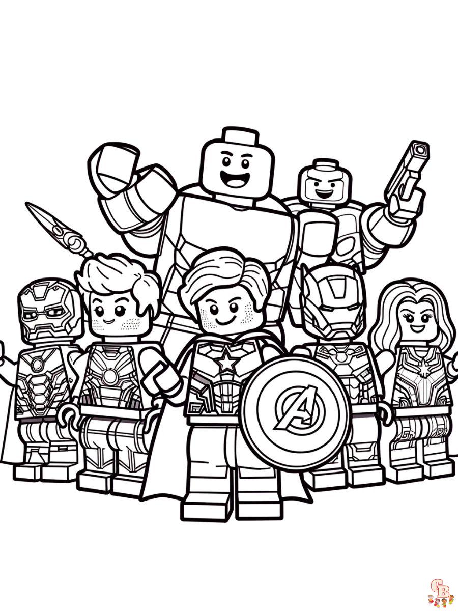 Lego Avenger Coloring Pages to print