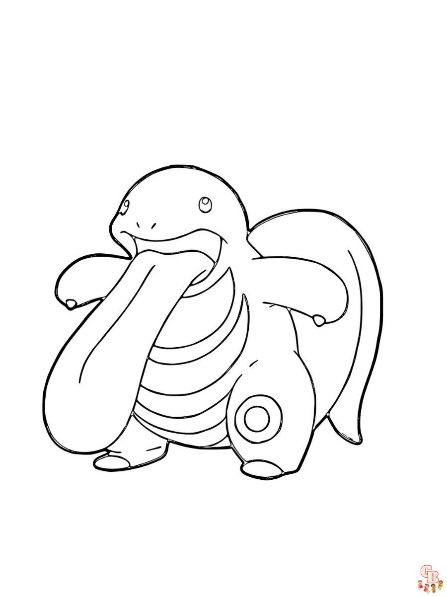 Lickitung coloring pages