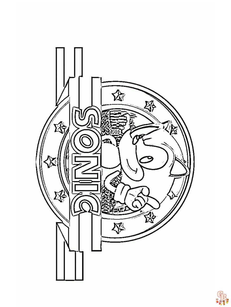 Logo Sonic Coloring Pages