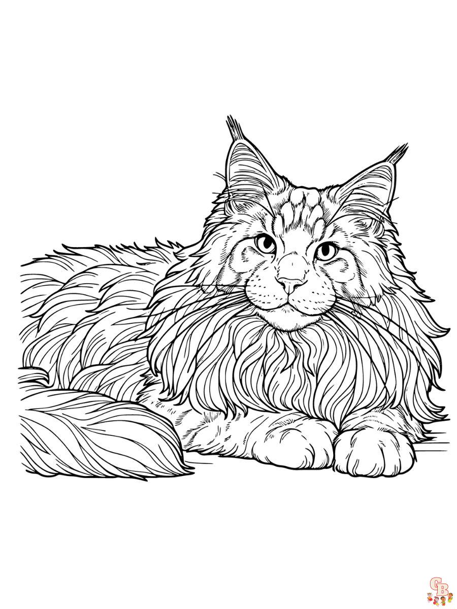 Maine Coon colorring pages