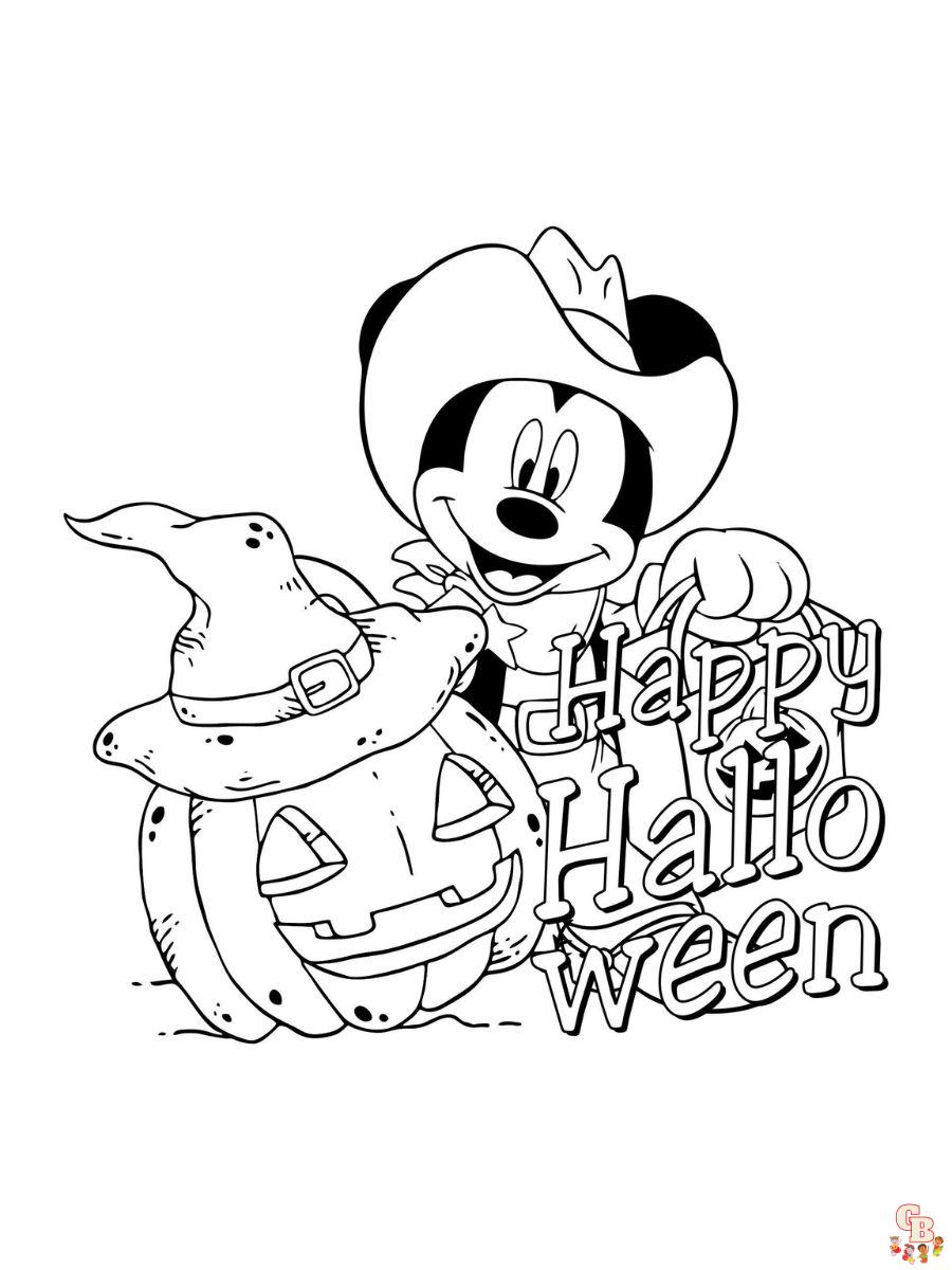 Mickey Mouse Halloween coloring page