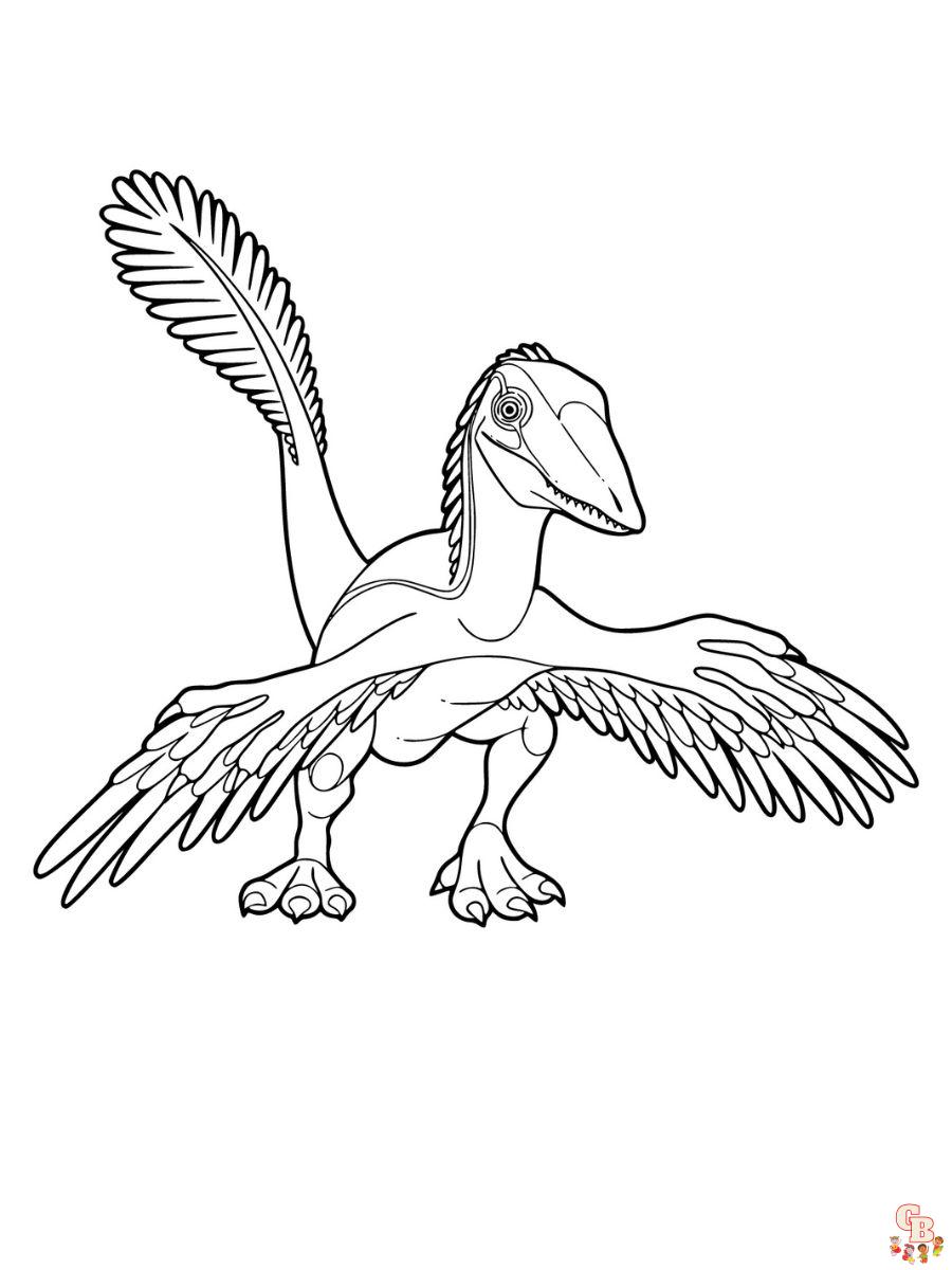 Microraptor Coloring pages