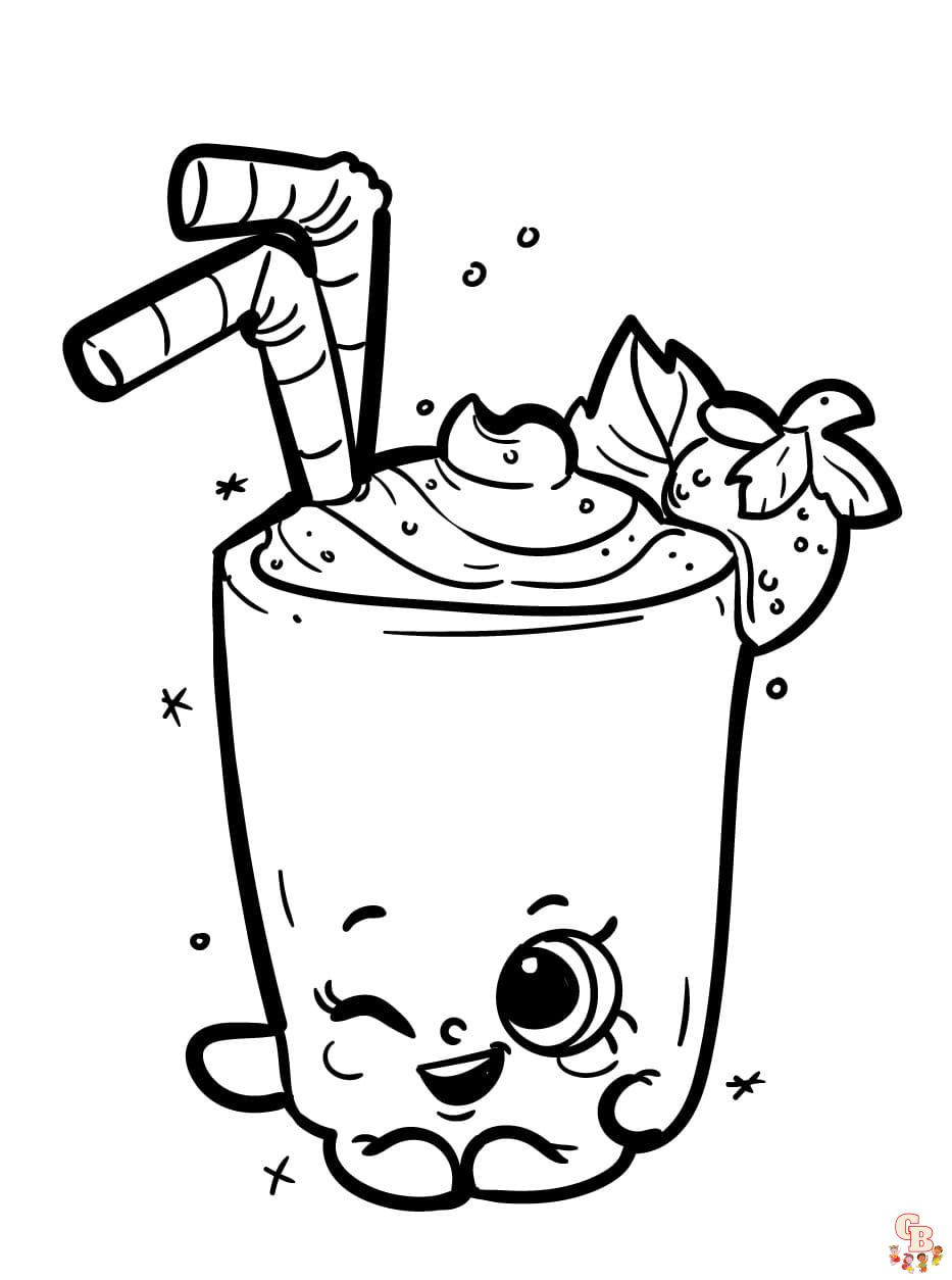 Milkshake coloring pages free