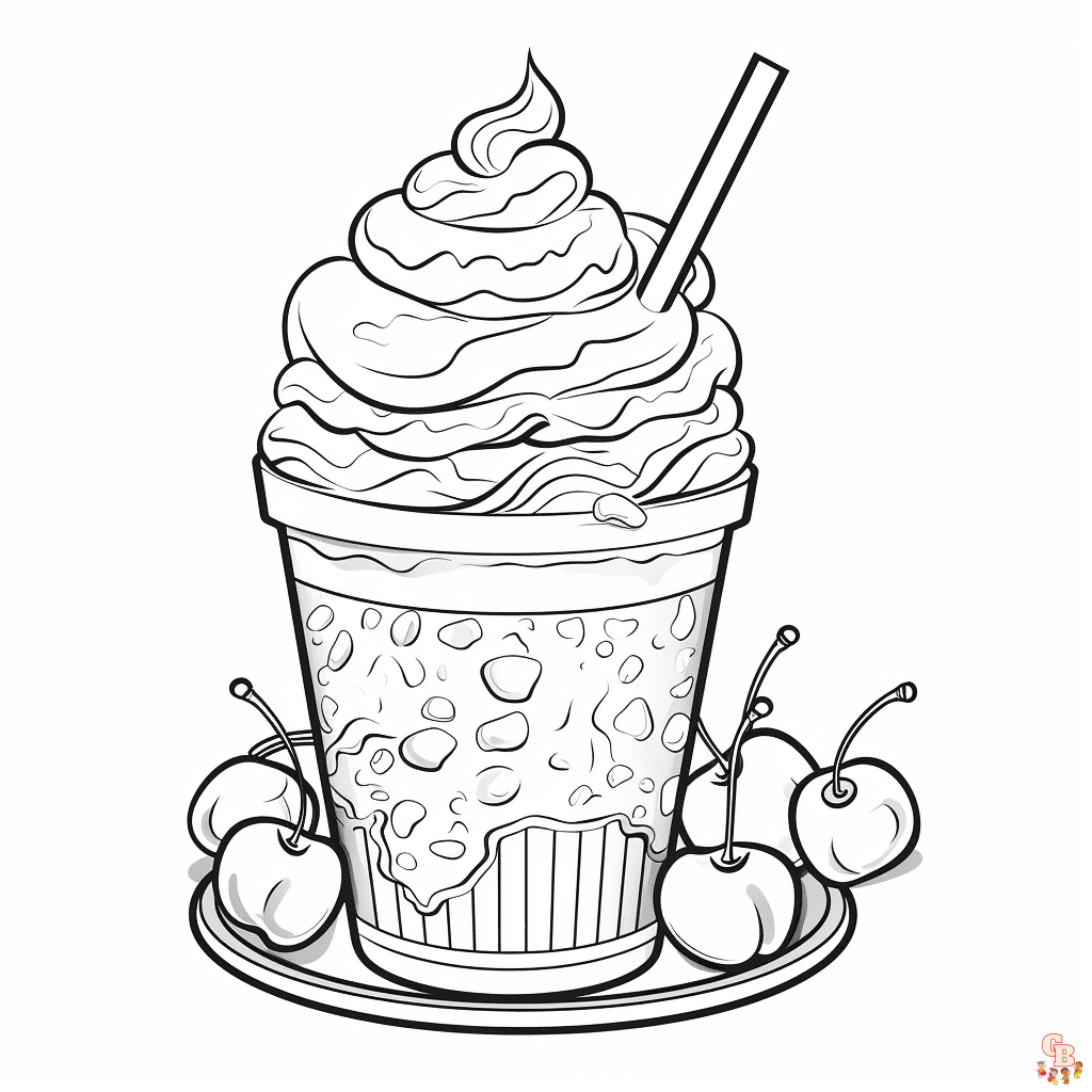 Milkshake coloring pages printable