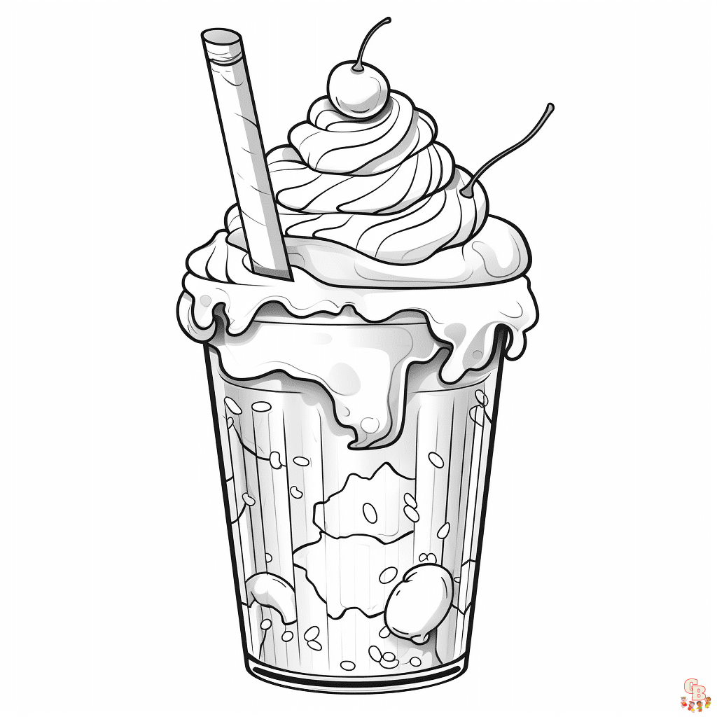 Milkshake coloring pages to print