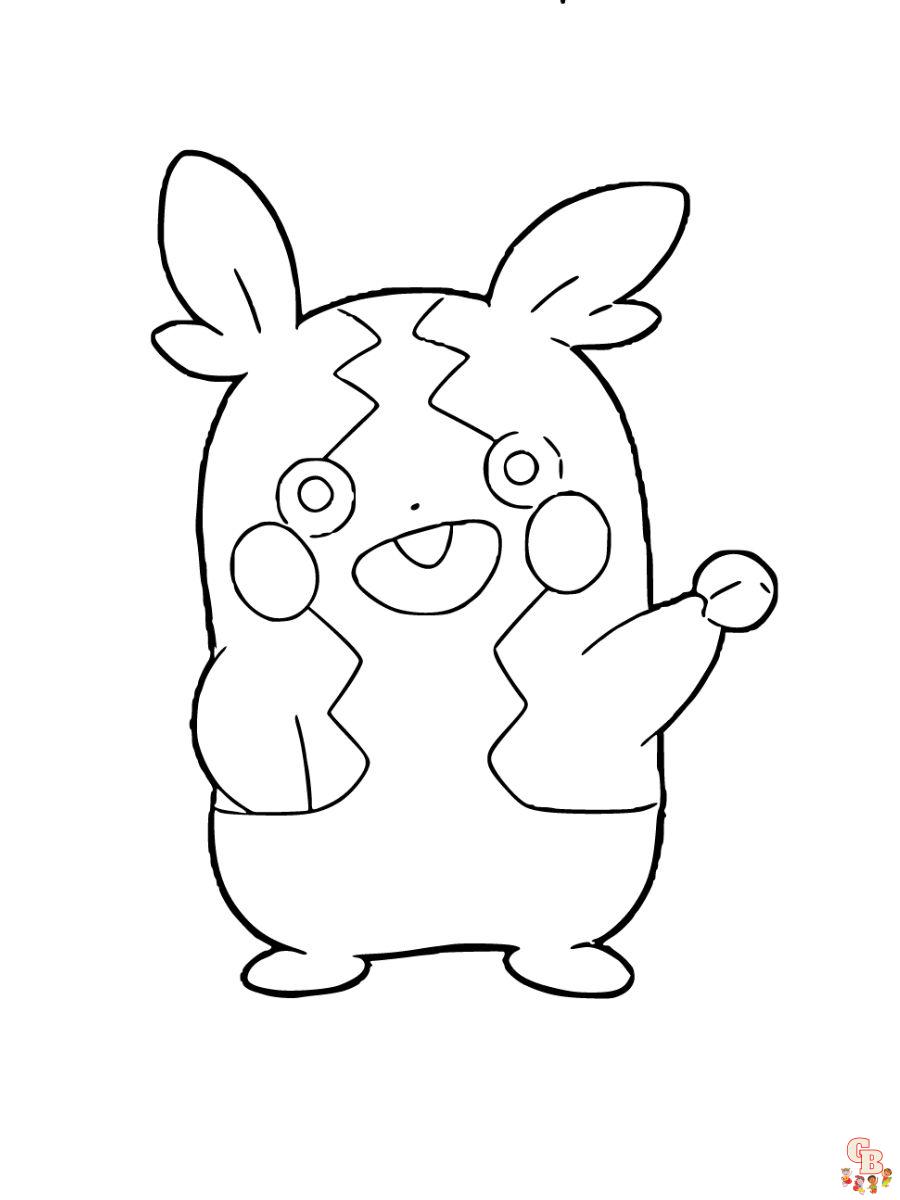 Morpeko coloring page