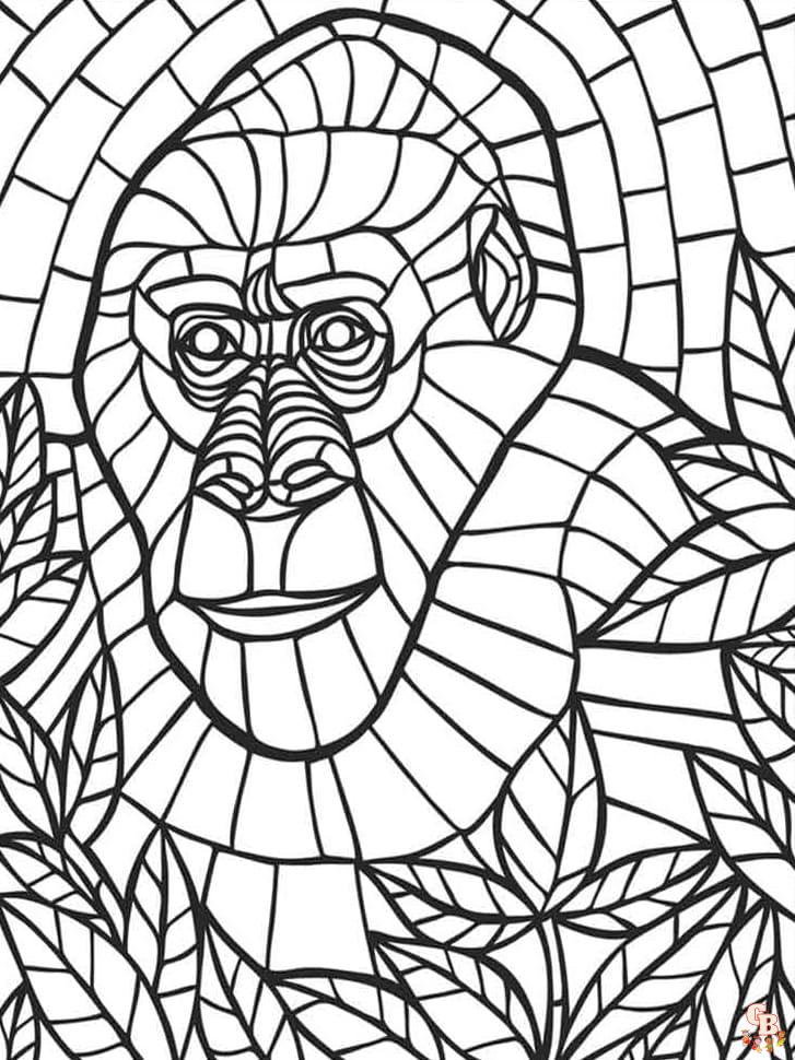 Mosaic coloring pages free