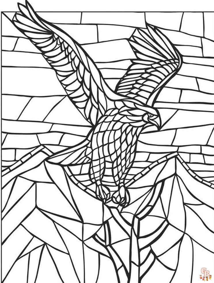 Mosaic coloring pages printable free