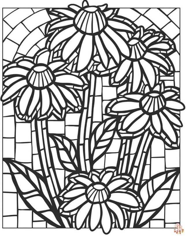 Mosaic coloring pages printable