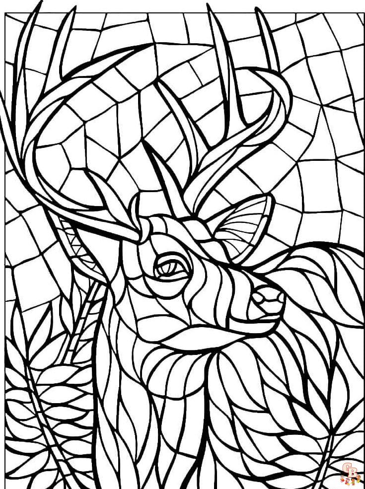 Mosaic coloring pages to print