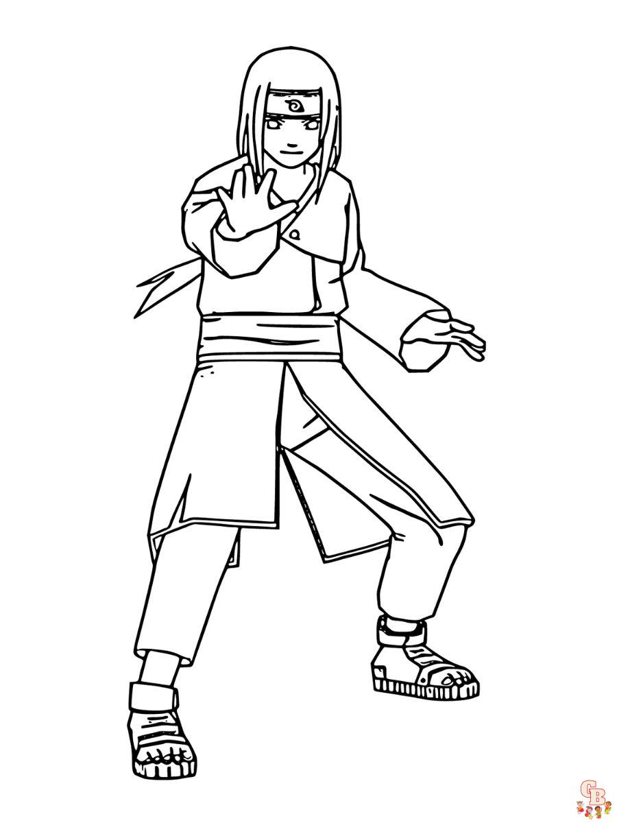 Neji Hyuga coloring page