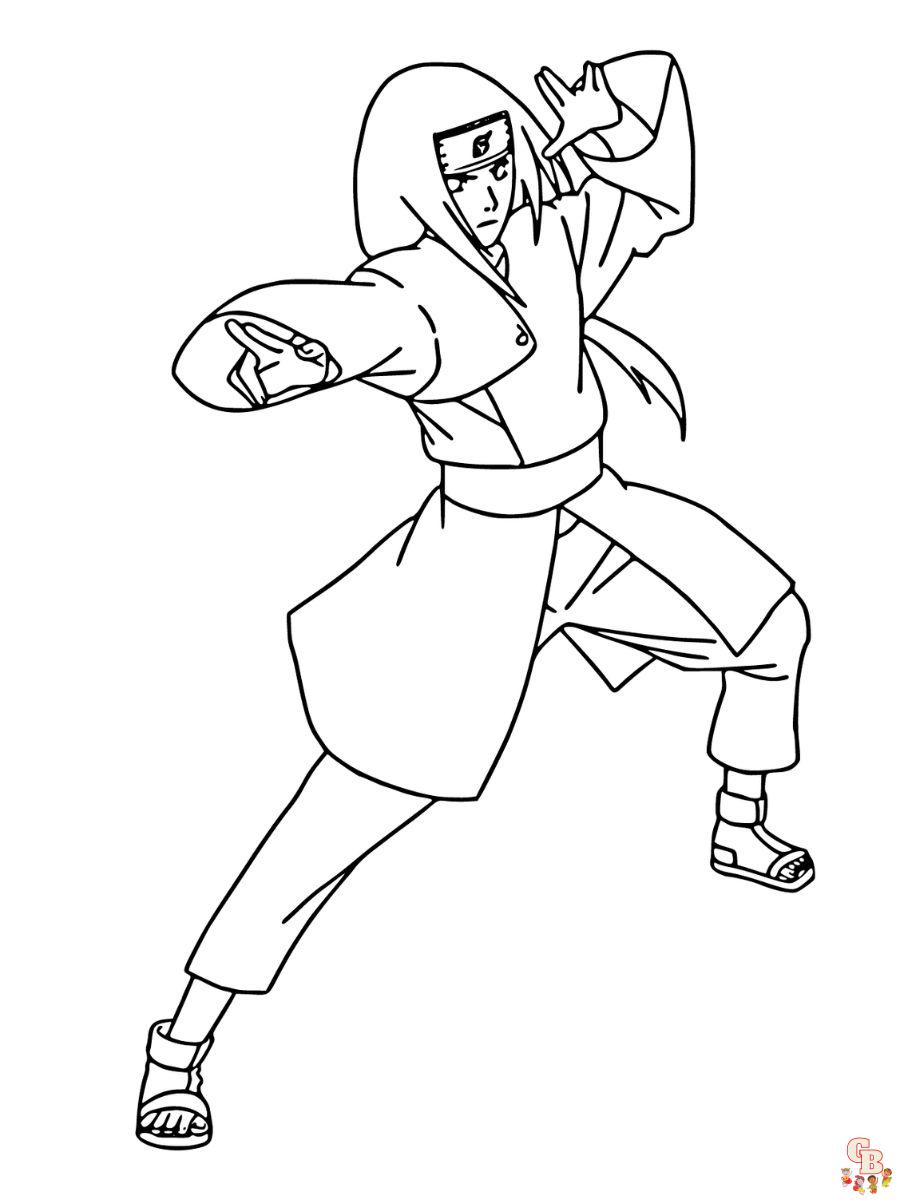 Neji Hyuga coloring pages