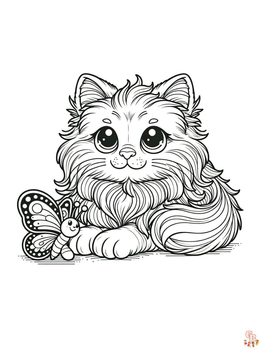 Norwegian Forest Cat coloring page