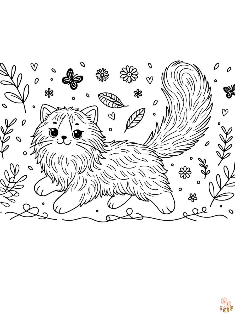 Norwegian Forest Cat coloring pages