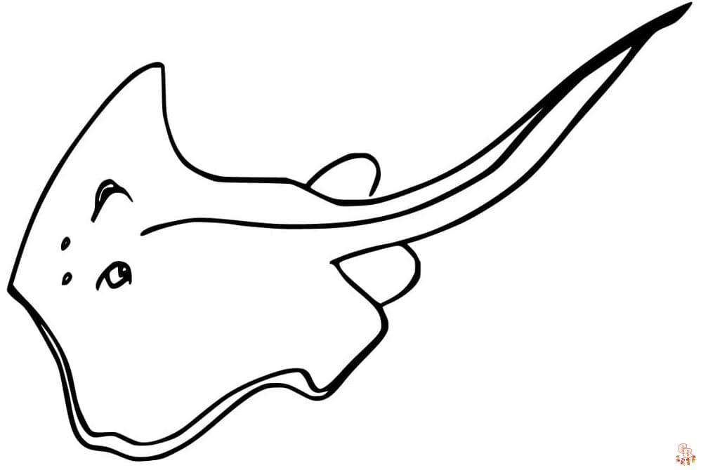 Ocellate River Stingray coloring page