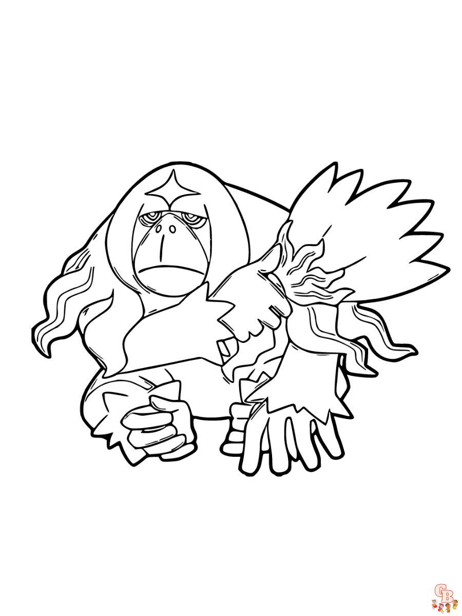 Oranguru coloring page