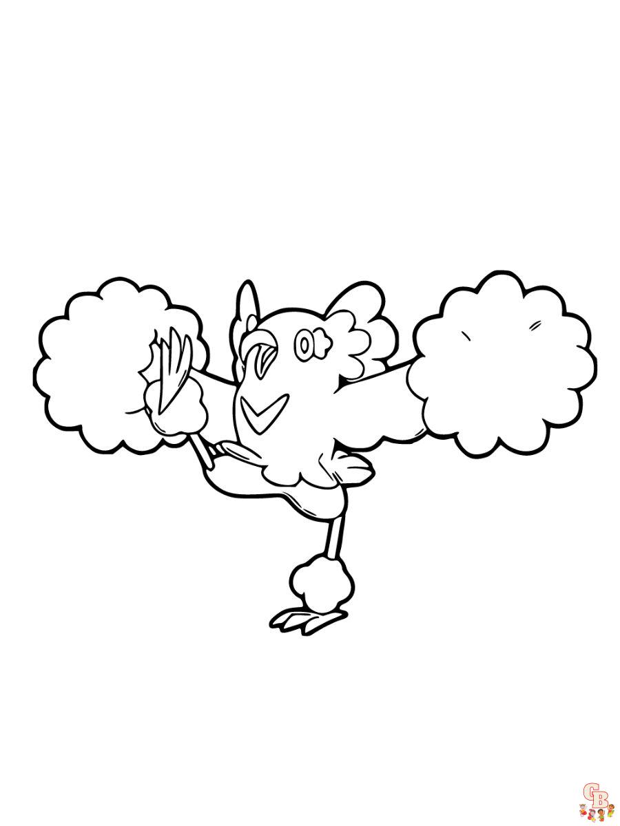 Oricorio coloring page