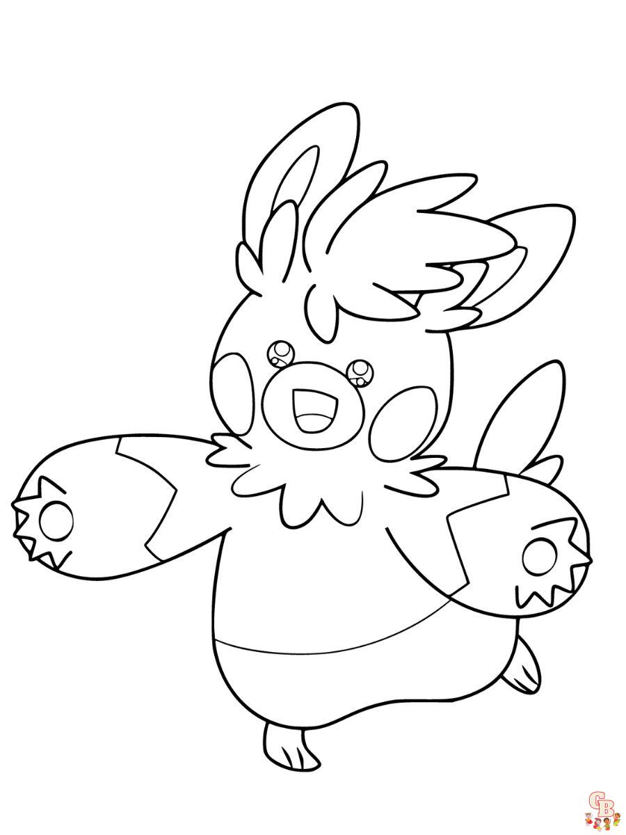 Pawmot coloring page