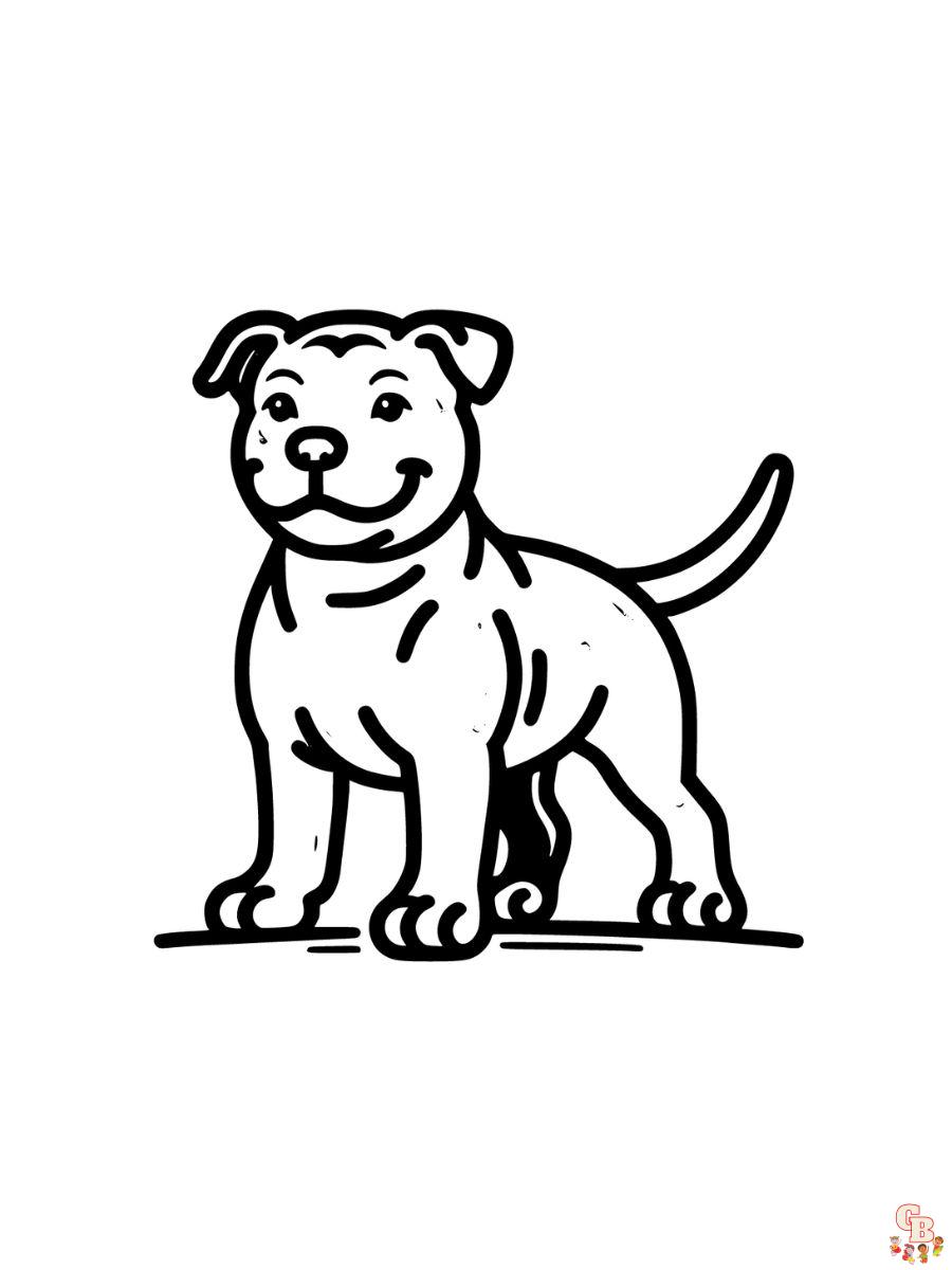 Pitbull Coloring Pages Free