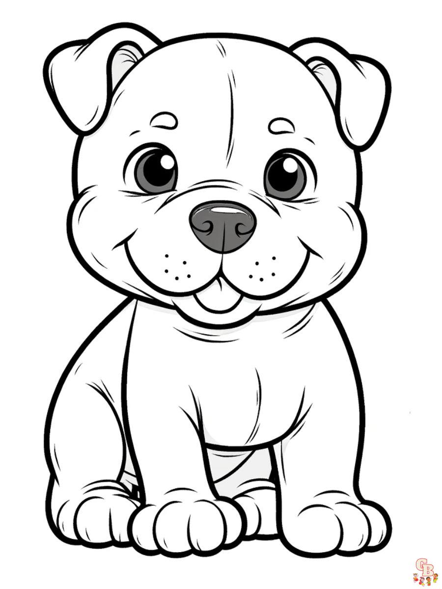 Pitbull Coloring Pages Printable