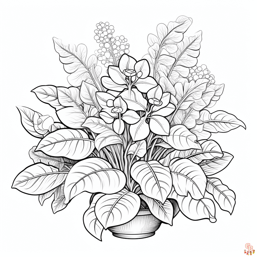 Plant Coloring Sheets free printable