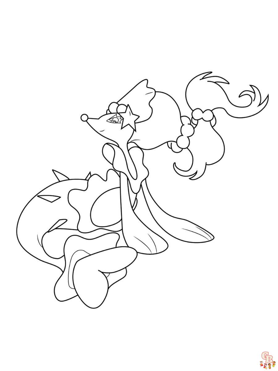 Primarina coloring page