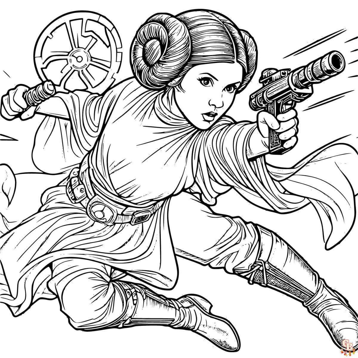 Princess Leia Holding Gun