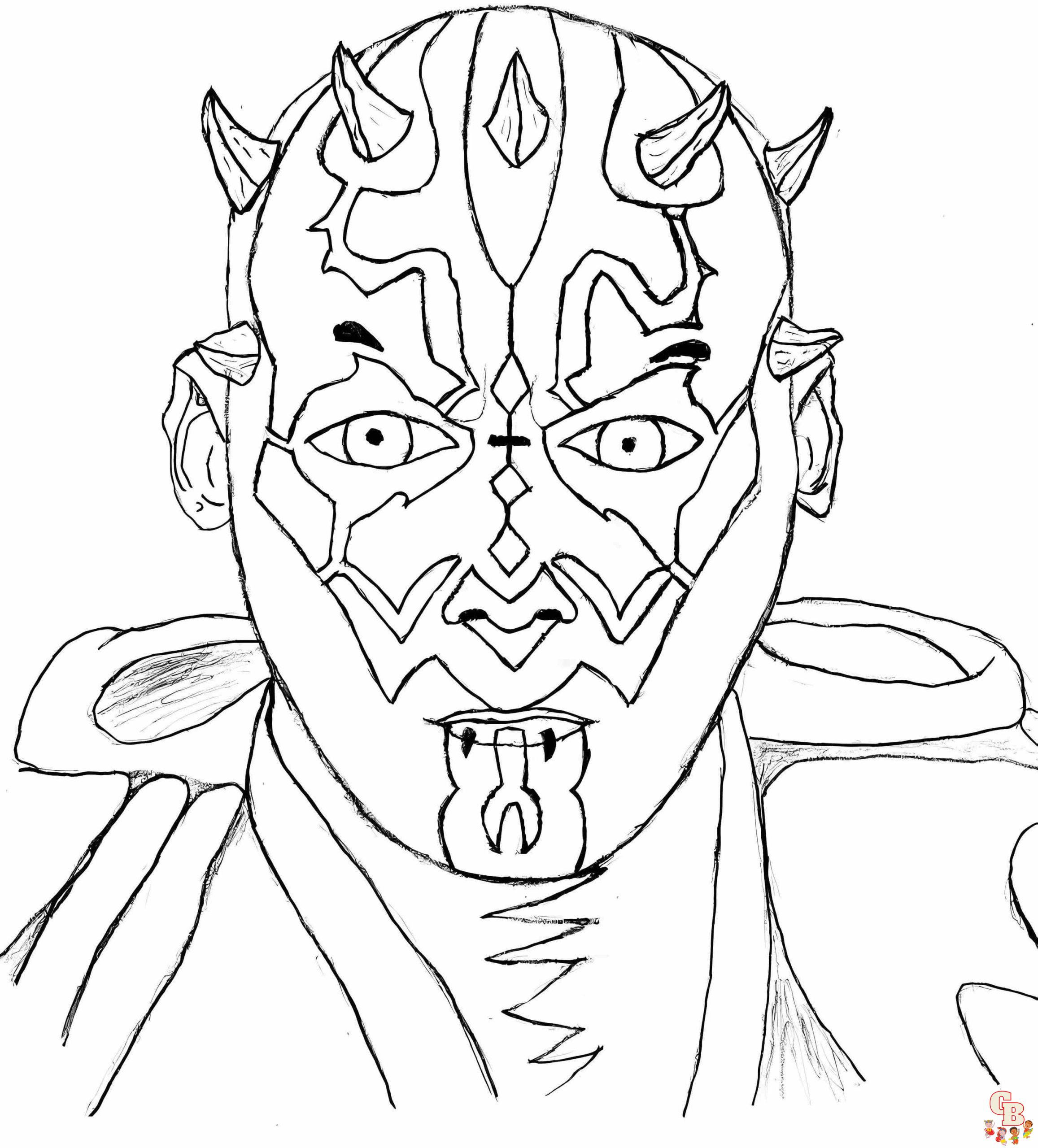 Printable Darth Maul coloring sheets