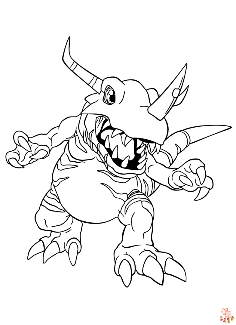 Printable Digimon coloring sheets