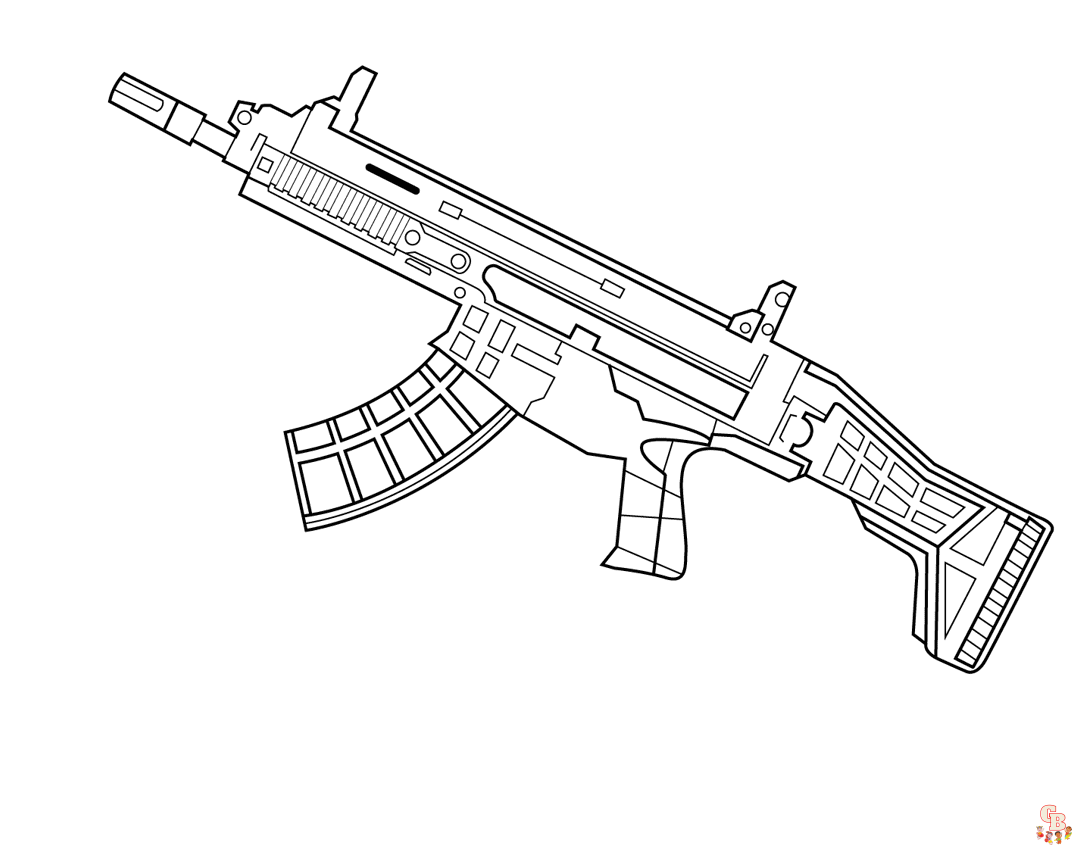 Printable Guns coloring sheets free