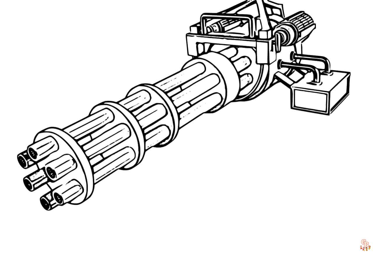 Printable Guns coloring sheets