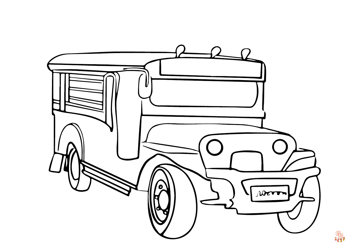 Printable Jeepney coloring sheets